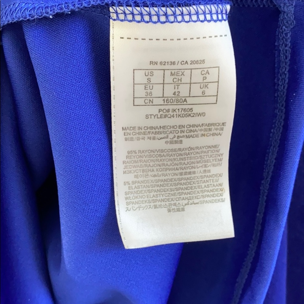 Guess Mini Dress Casual Strapless Blue Small - Picture 9 of 9